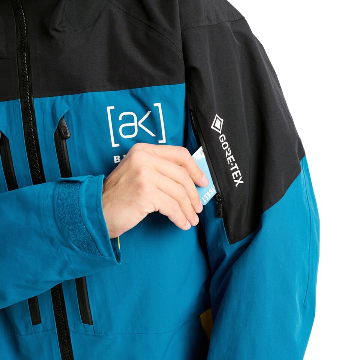 Burton AK GORETEX Swash Jacket - Men's | True Black/Blue Teal/Atomic Yellow