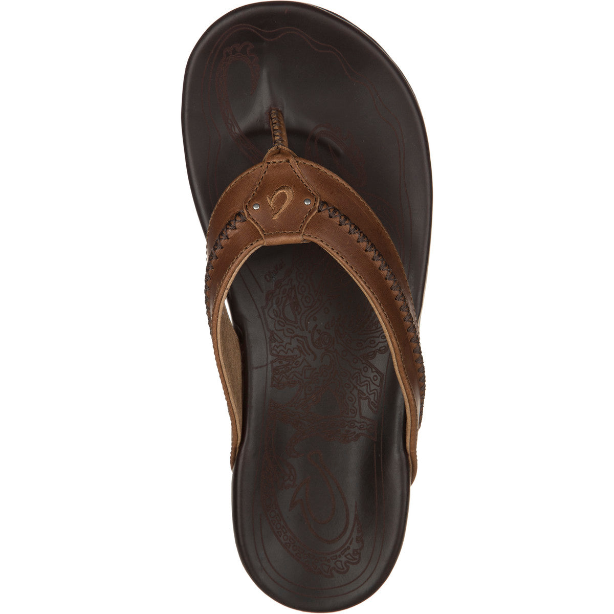 Olukai Mea Ola Flip Flop - Men's | Tan/Dark Java