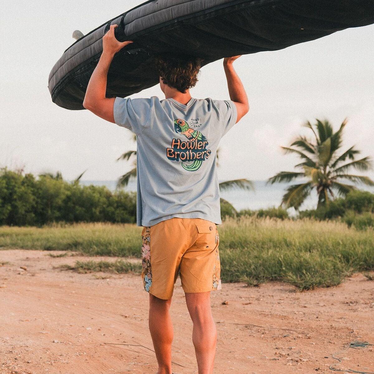 Howler Brothers Cotton T-Shirt - Men's | Chatty Bird/Dusty Blue