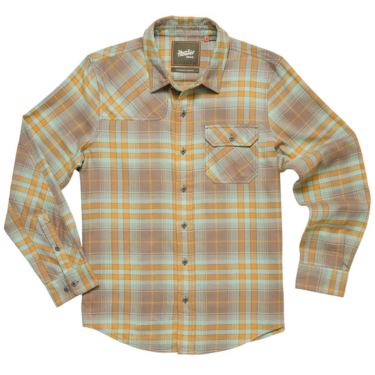 Howler Brothers Harkers Flannel Shirt - Men's | Kempton Plaid : Taupe