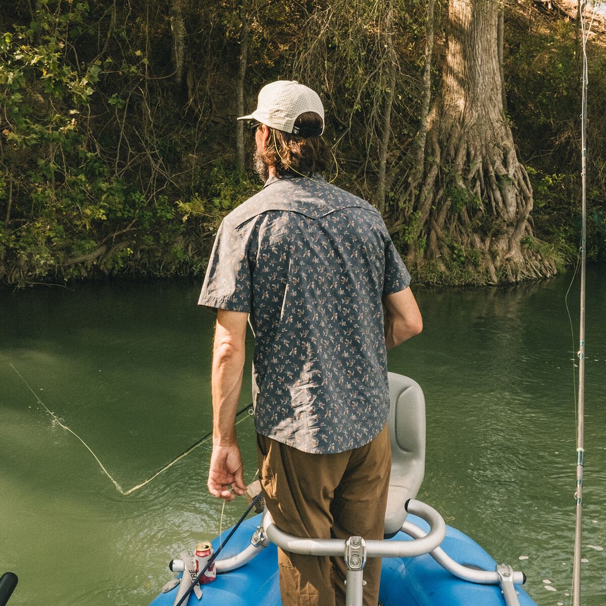 Howler Brothers Open Country Tech Shirt - Men's | Rancher Floral/Dark Slate