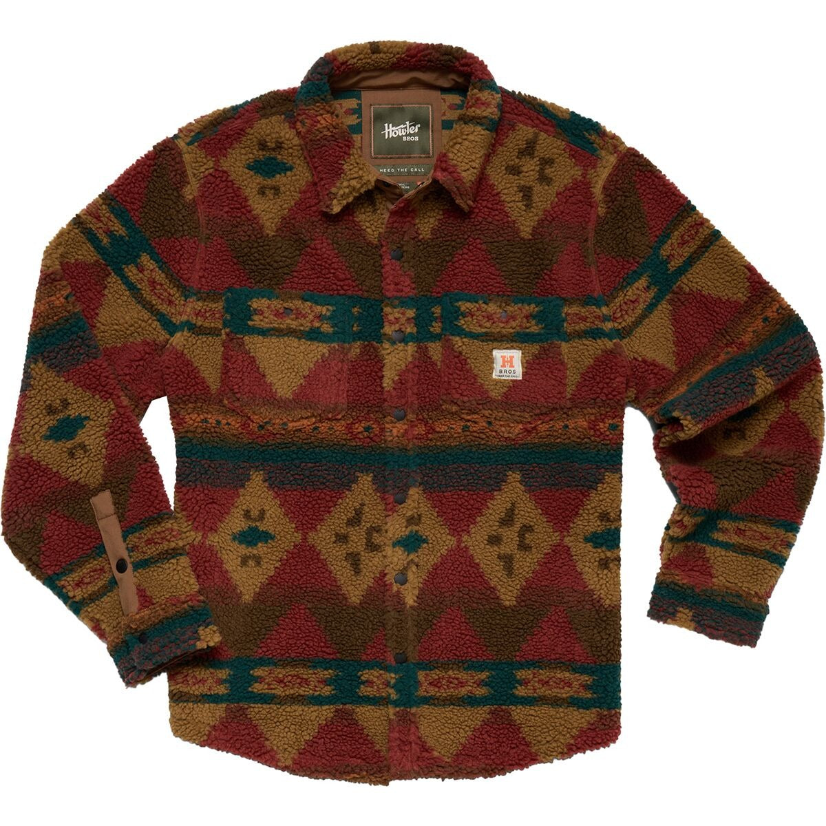 Howler Brothers Allegheny Fleece Overshirt - Men's | Mitla Motifs-Brick