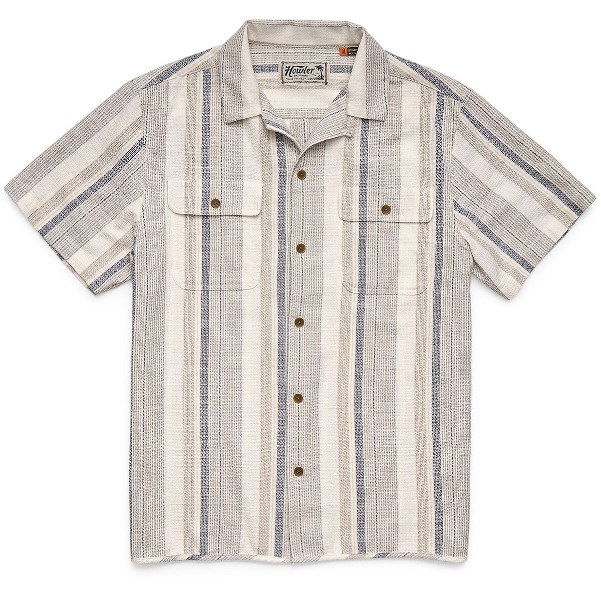Howler Brothers Shores Club Shirt - Men's | Old Bill Stripe/Limestone