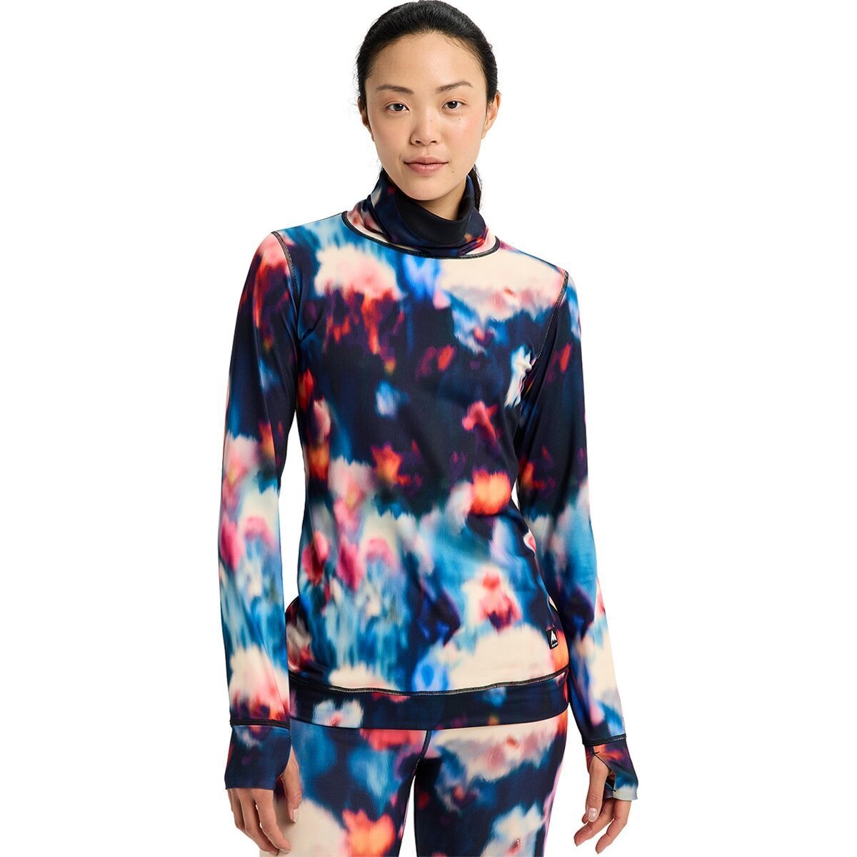 Burton Midweight Long Neck Top - Women's | Floral Blur