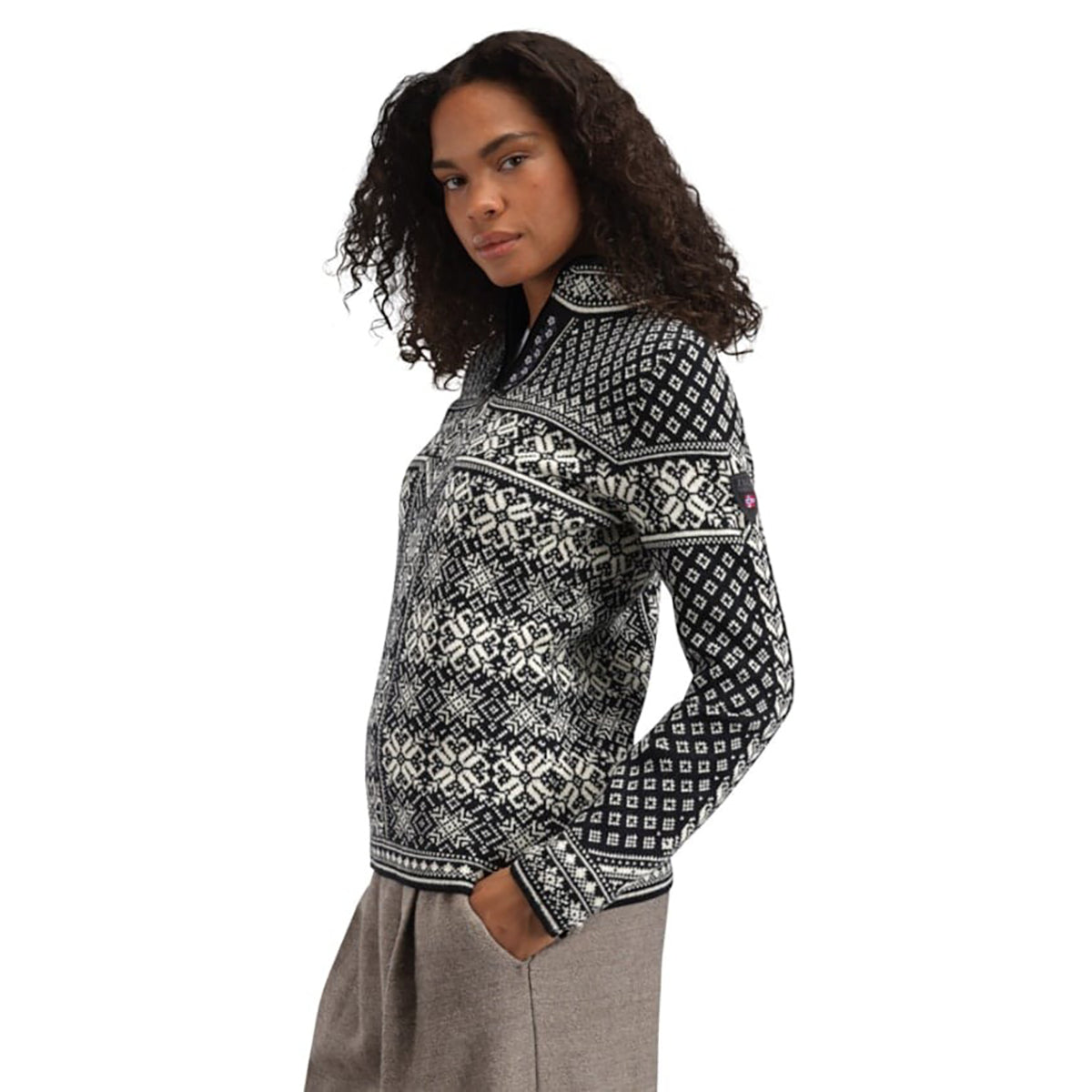 Dale of Norway Peace Knit Sweater - Women's | Black Offwhite