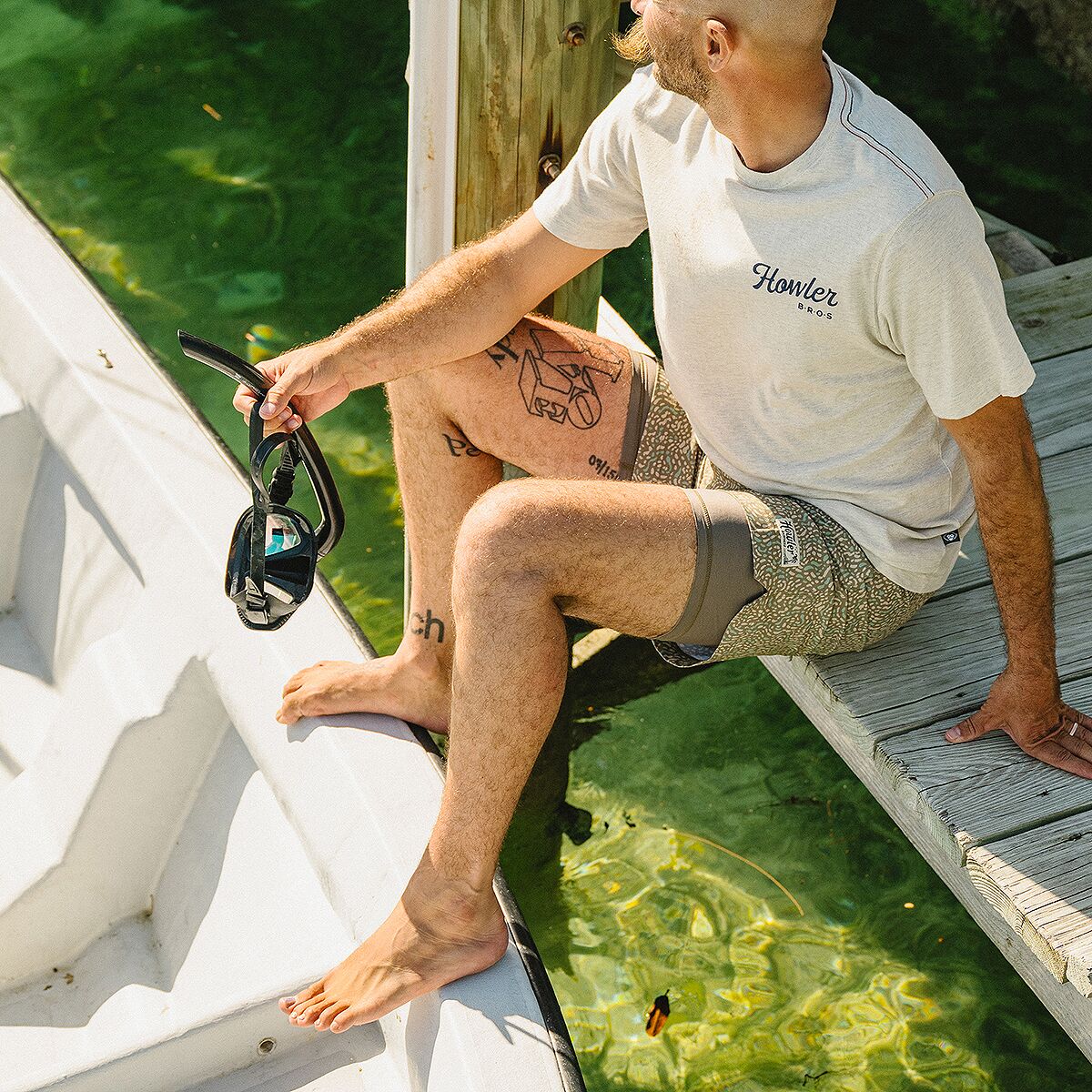 Howler Brothers Deep Set Boardshort - Men's | Pond Patterns/Mermaid