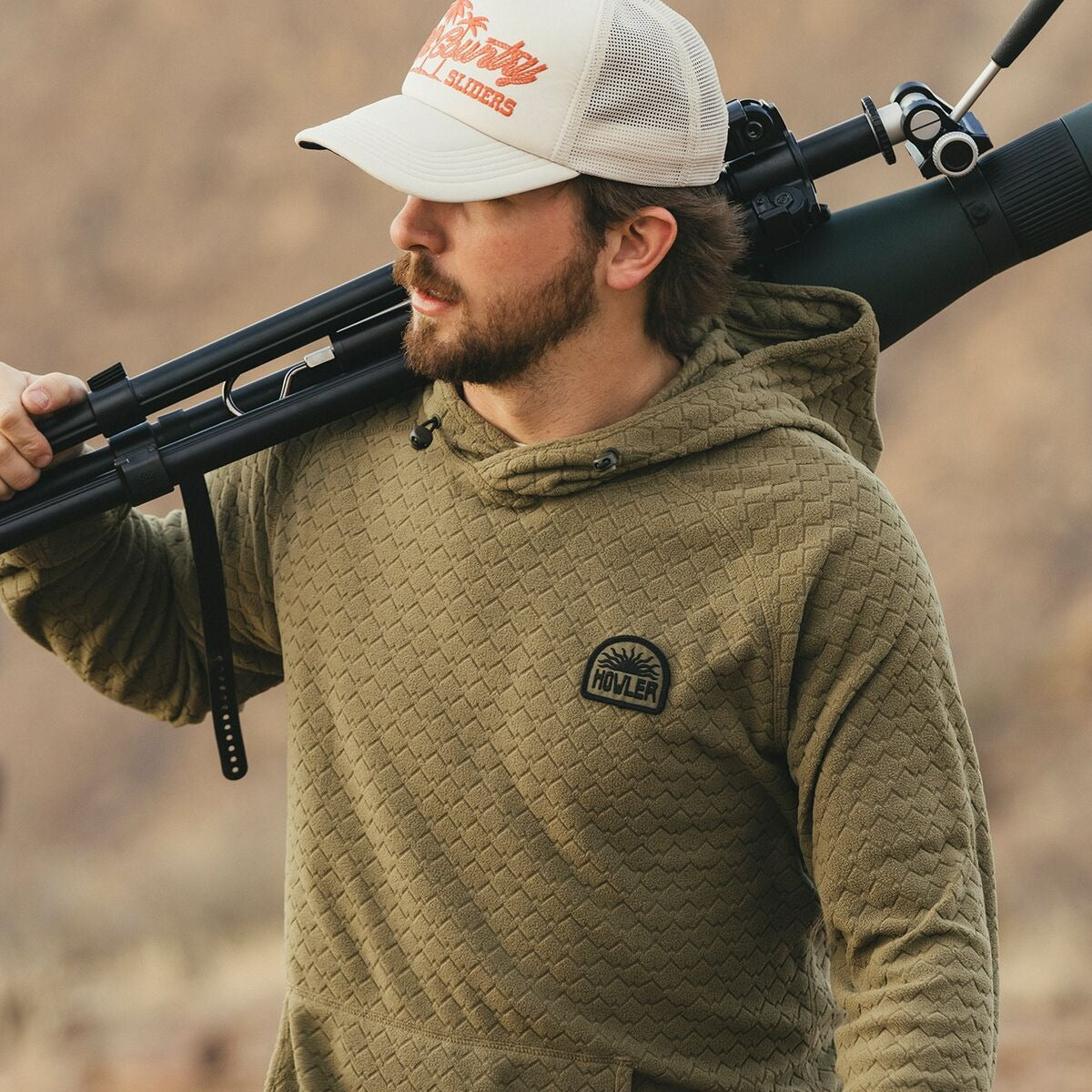 Howler Brothers Palo Duro Fleece Hoodie - Men's | Mountain Grid-Fatigue