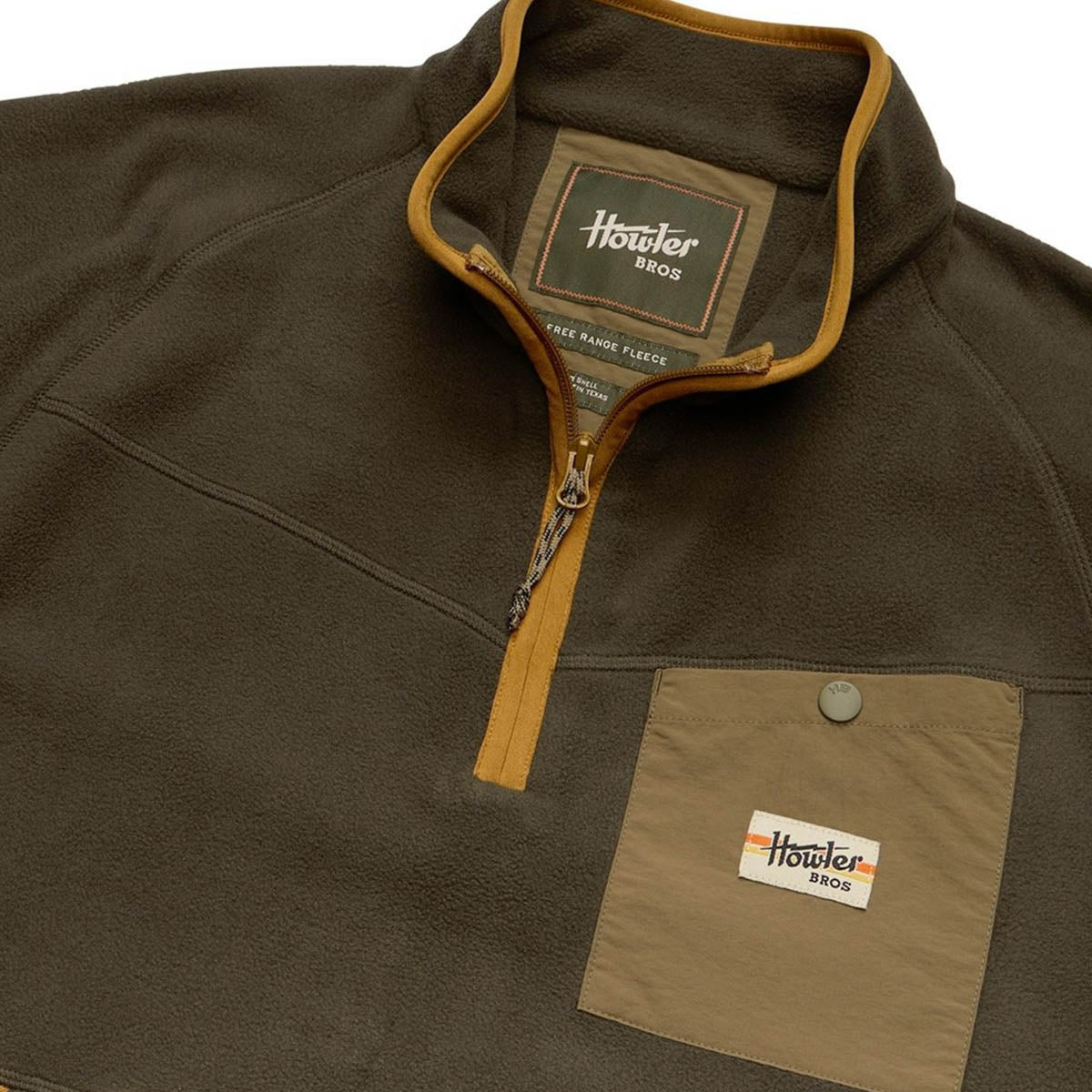 Howler Brothers Free Range Fleece Pullover - Men's | Army