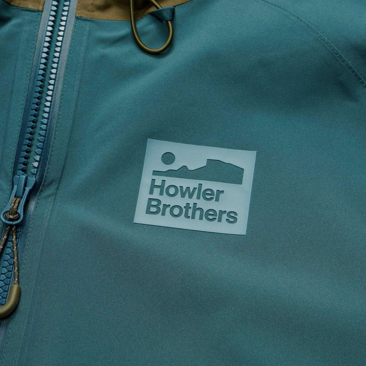 Howler Brothers Storm Splitter Rain Shell Jacket - Men's | Dark Teal/Dark Olive