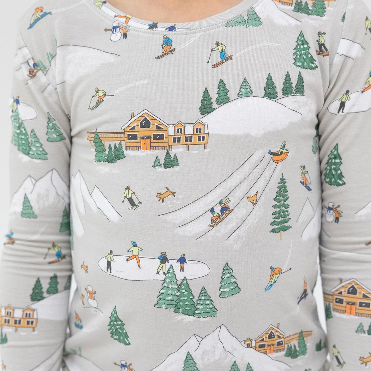 Angel Dear Loungewear Set Toddler | Winter Fun Skiers