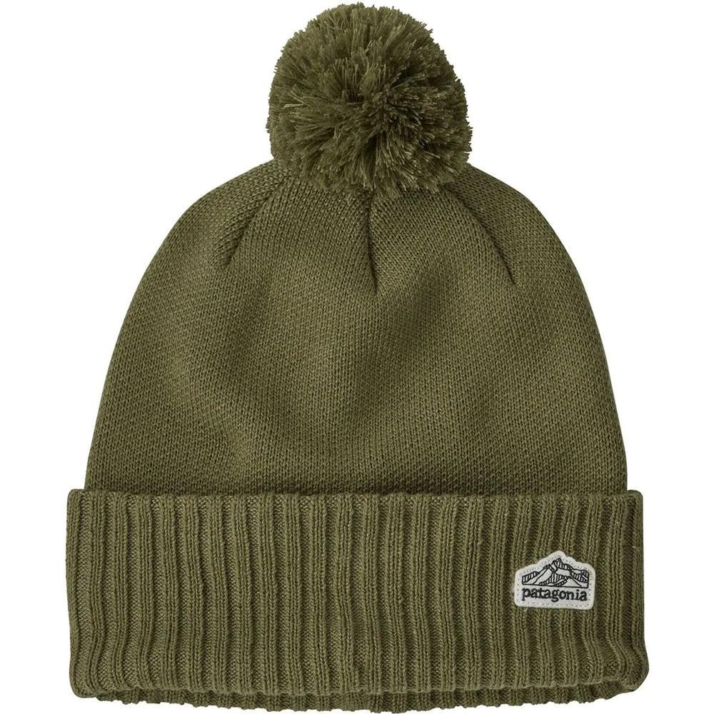 Patagonia Powder Town Beanie | Line Logo Ridge Patch: Wyoming Green