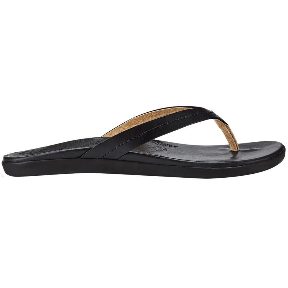 Olukai Honu Honu Flip Flop Womens | Black