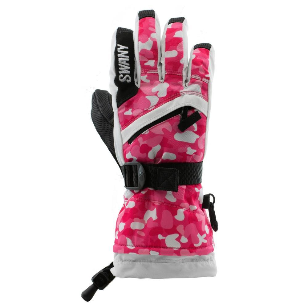 Swany X-Over Glove - Kids' | Pink Camo