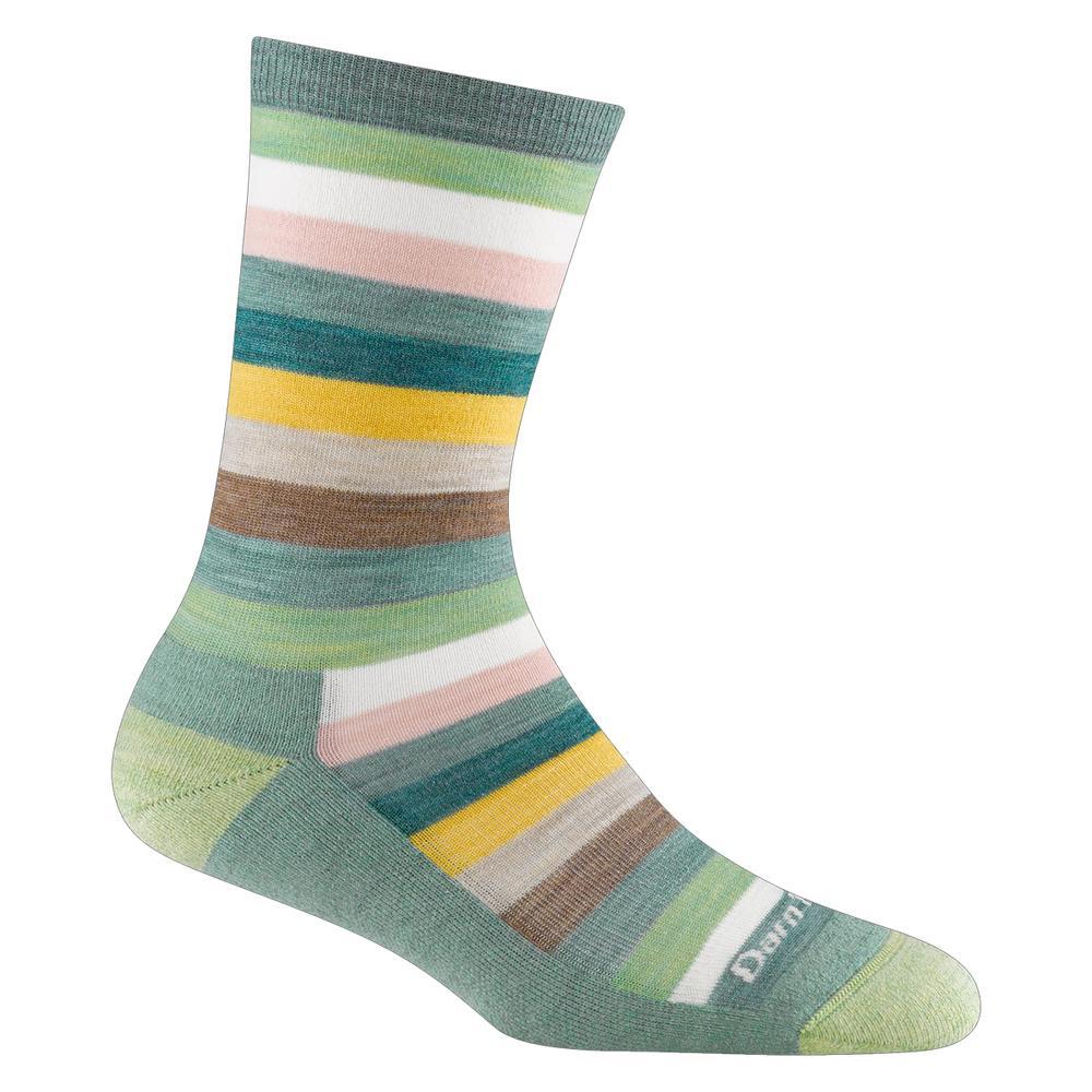 Darn Tough Mystic Stripe Crew Lightweight Sock - Women's | Seafoam