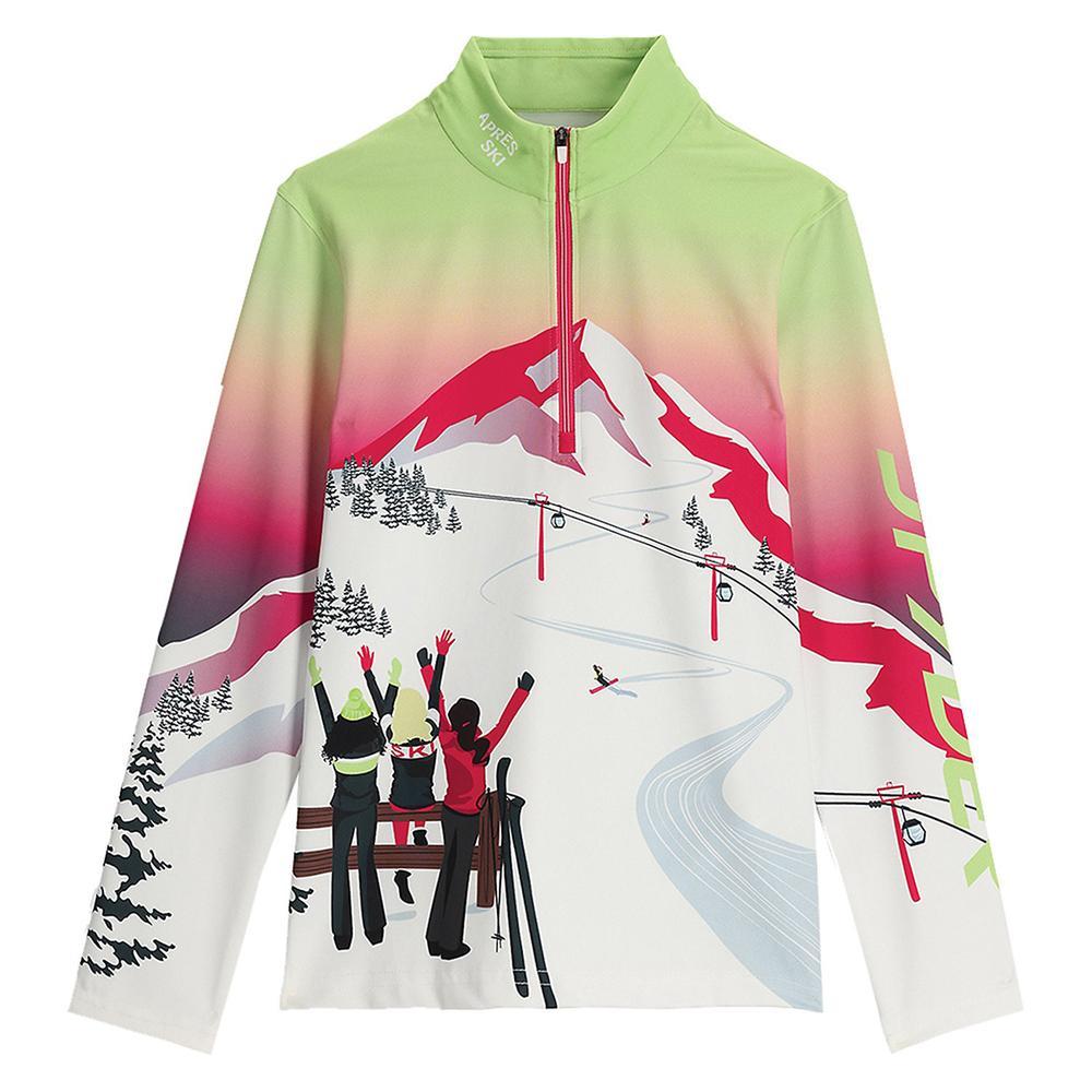 Spyder Sunset 1/4 Zip Top - Girls' | Lime Ice
