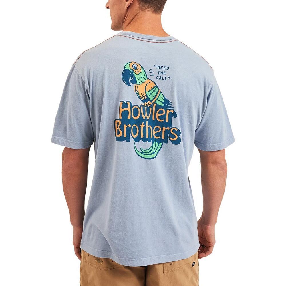 Howler Brothers Cotton T-Shirt - Men's | Chatty Bird/Dusty Blue