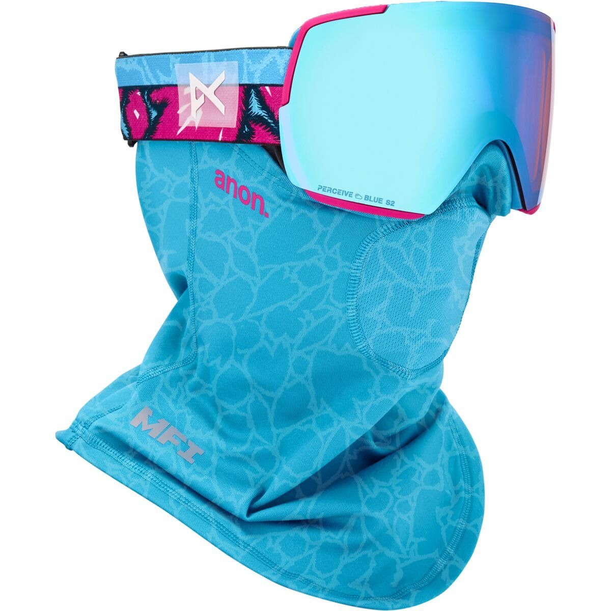 Anon M5S Goggles + MFI Mask | Pink Tides/Perceive Variable Blue