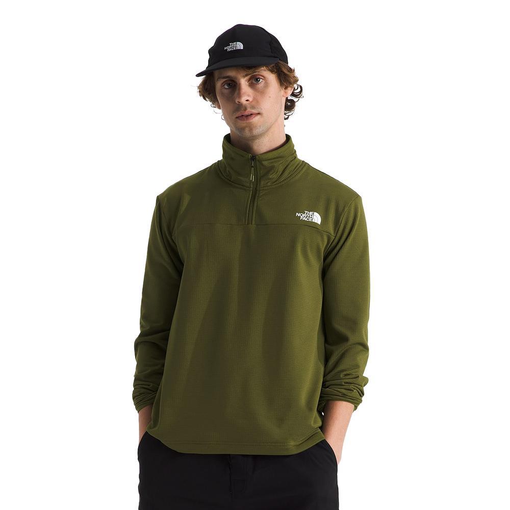 The North Face Cedar Trail Grid 1/4 Zip Fleece - Men's | Forest Olive