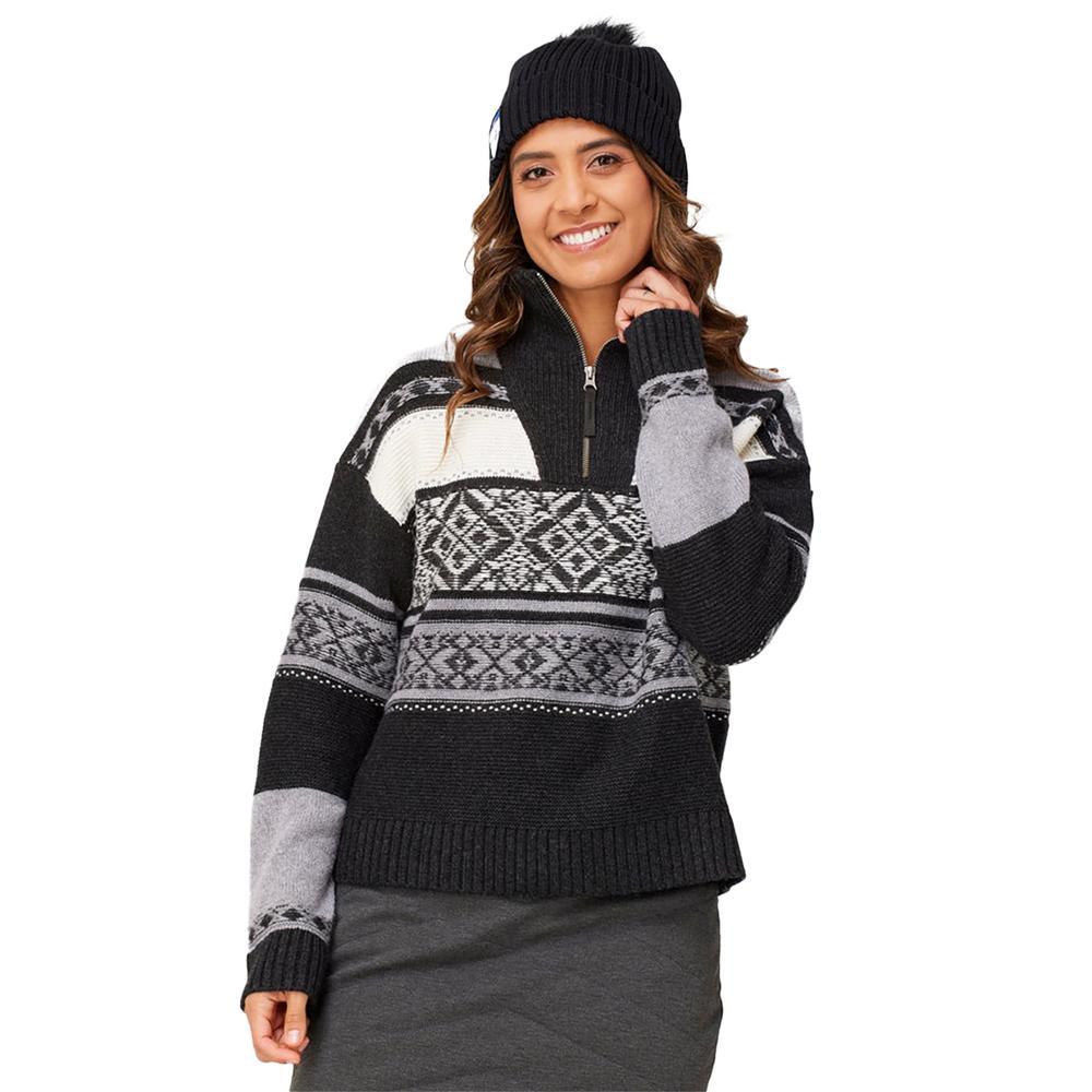 Krimson Klover Parsen Zip Neck Sweater - Women's | Black