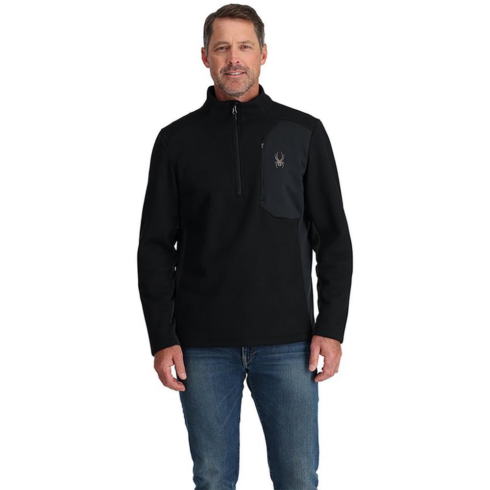 Spyder Bandit Half Zip Fleece - Men's | Black