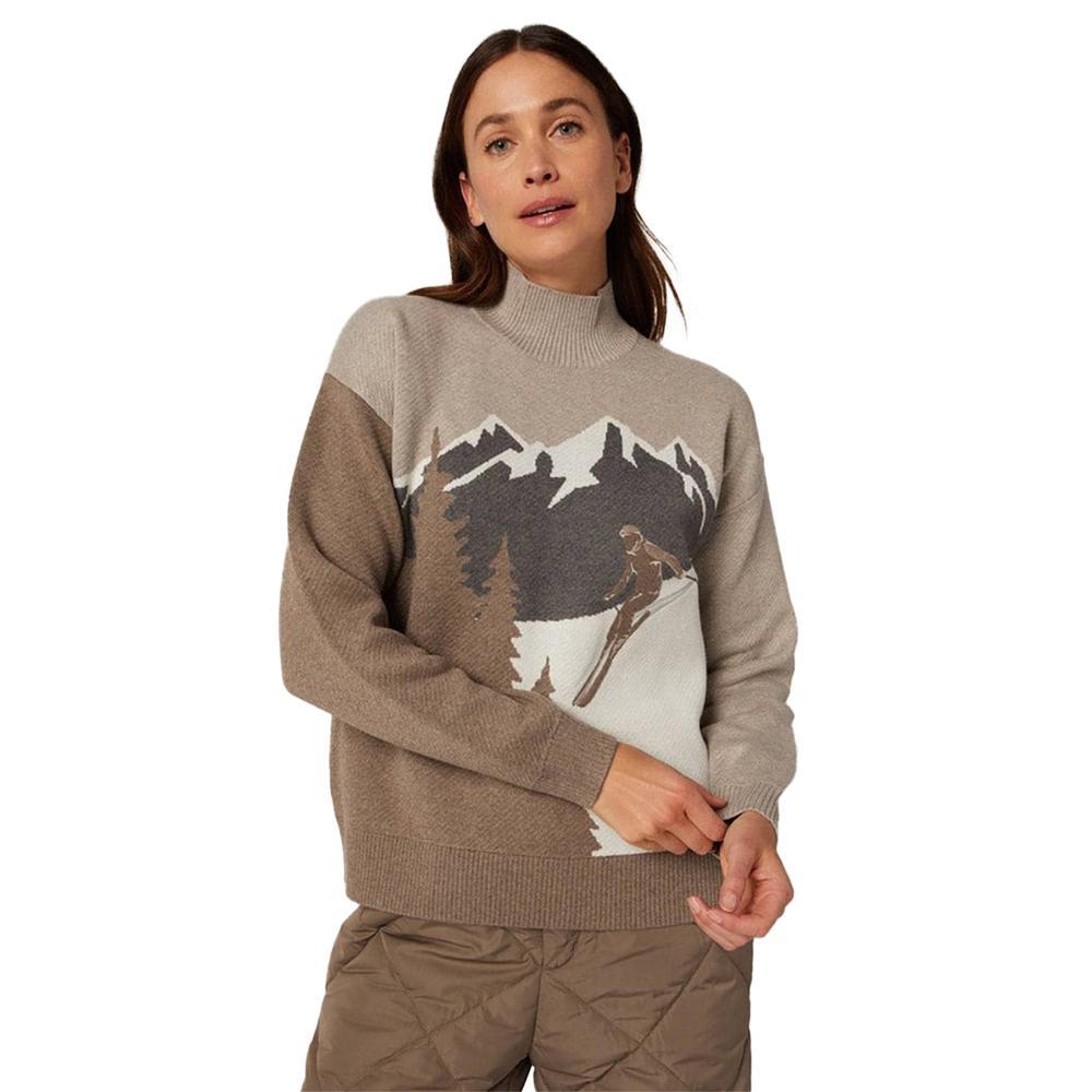 Alp N Rock Portia Mock Neck Sweater Womens | Heather Stone