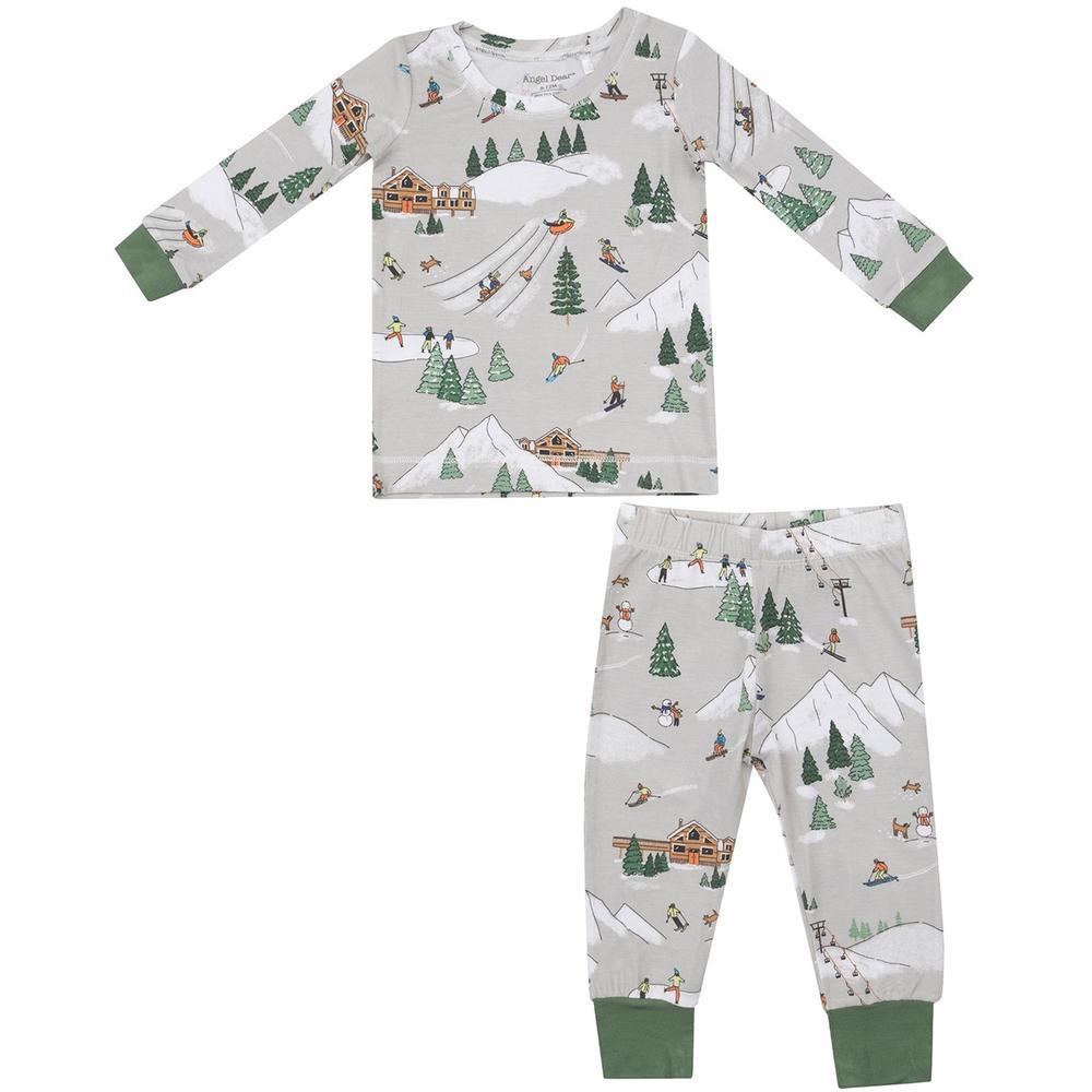 Angel Dear Loungewear Set Toddler | Winter Fun Skiers
