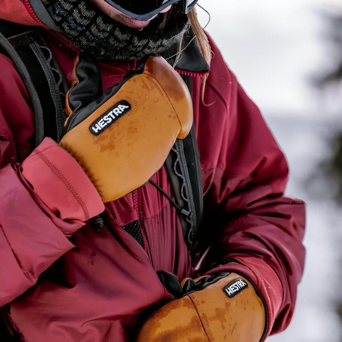 Hestra Army Leather Wool Terry Mitten | Cork