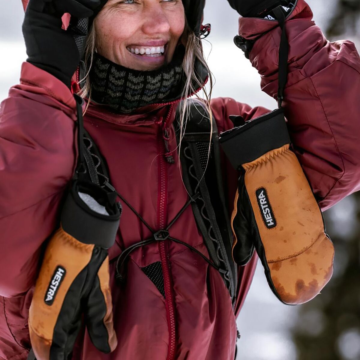 Hestra Army Leather Wool Terry Mitten | Cork