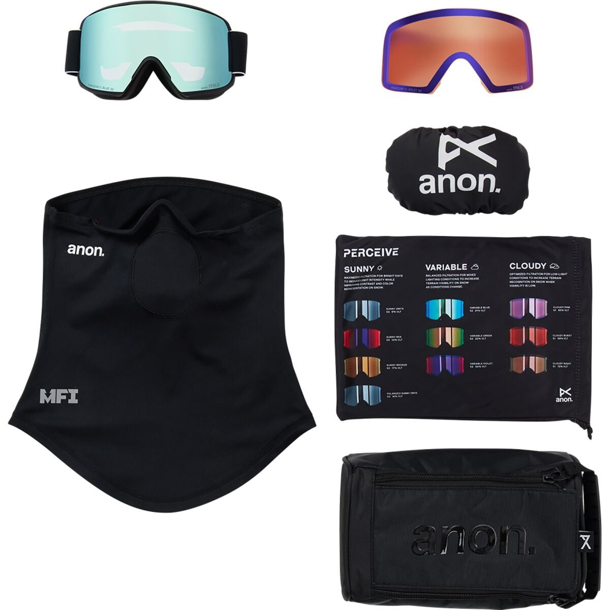 Anon M6S Goggles | Black/Perceive Variable Blue