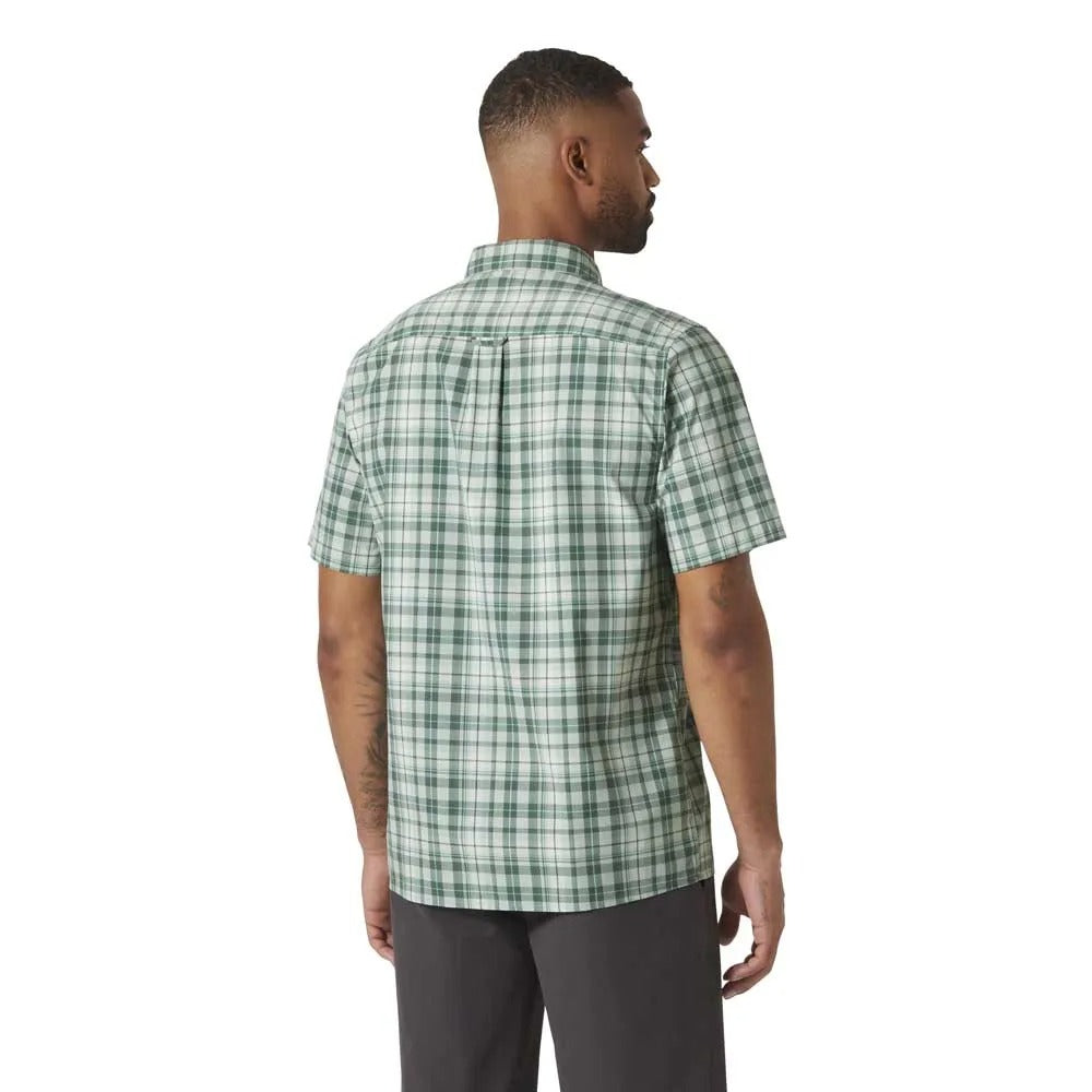 Helly Hansen Fjord QD 2.0 Short-Sleeve Shirt - Men's | Green Mist Plaid