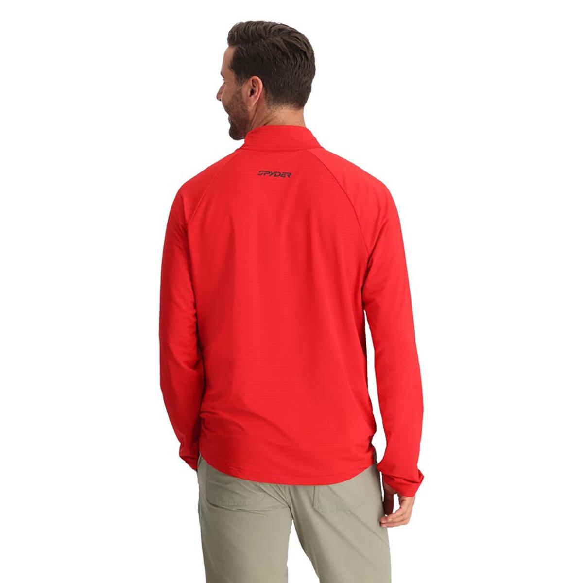 Spyder Gridweb Half Zip Fleece - Men's | Spyder Red