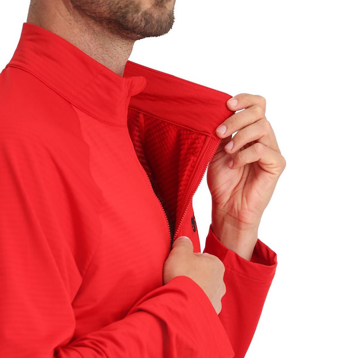 Spyder Gridweb Half Zip Fleece - Men's | Spyder Red