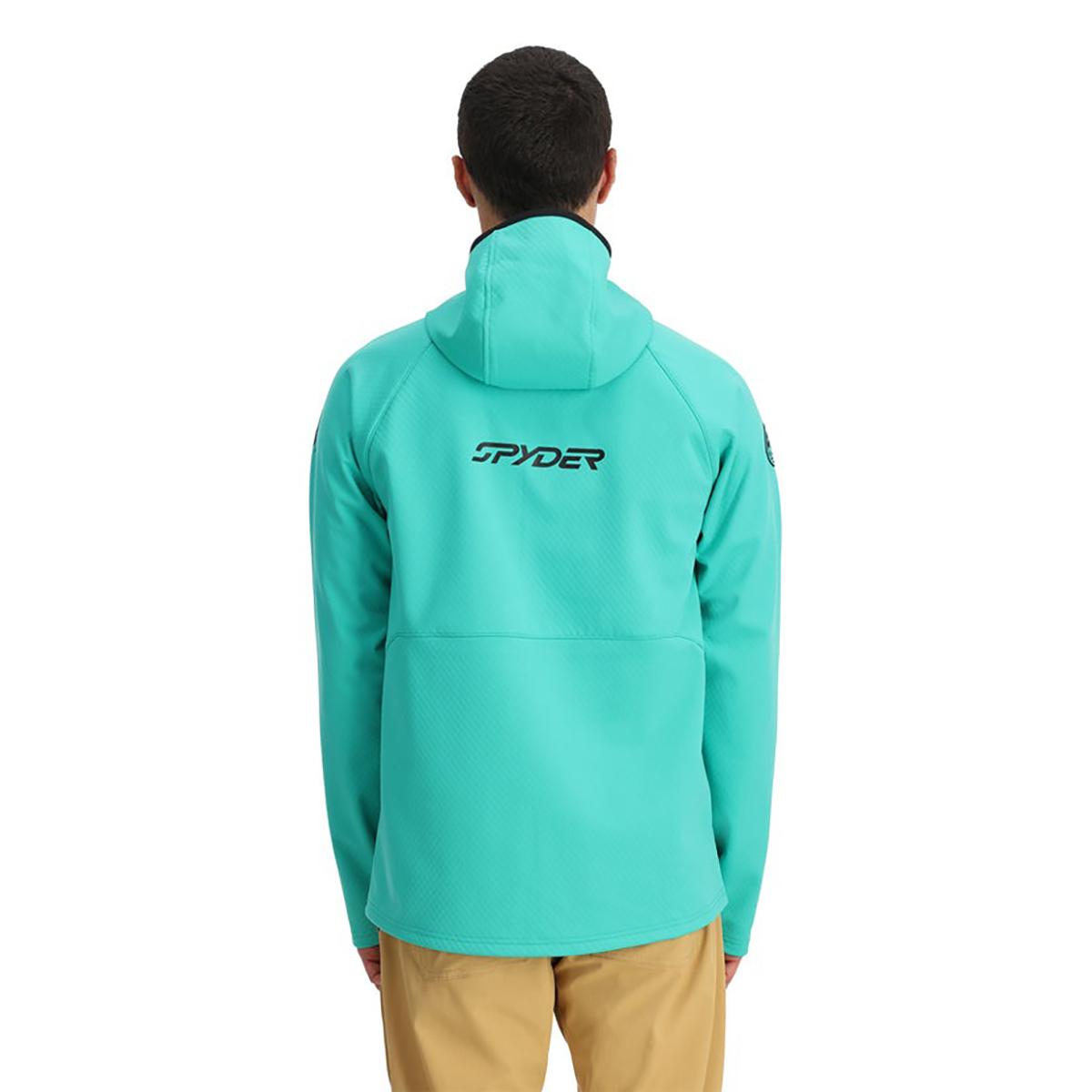 Spyder Gridweb Shellfleece Hooded Jacket - Men's | Teal Green