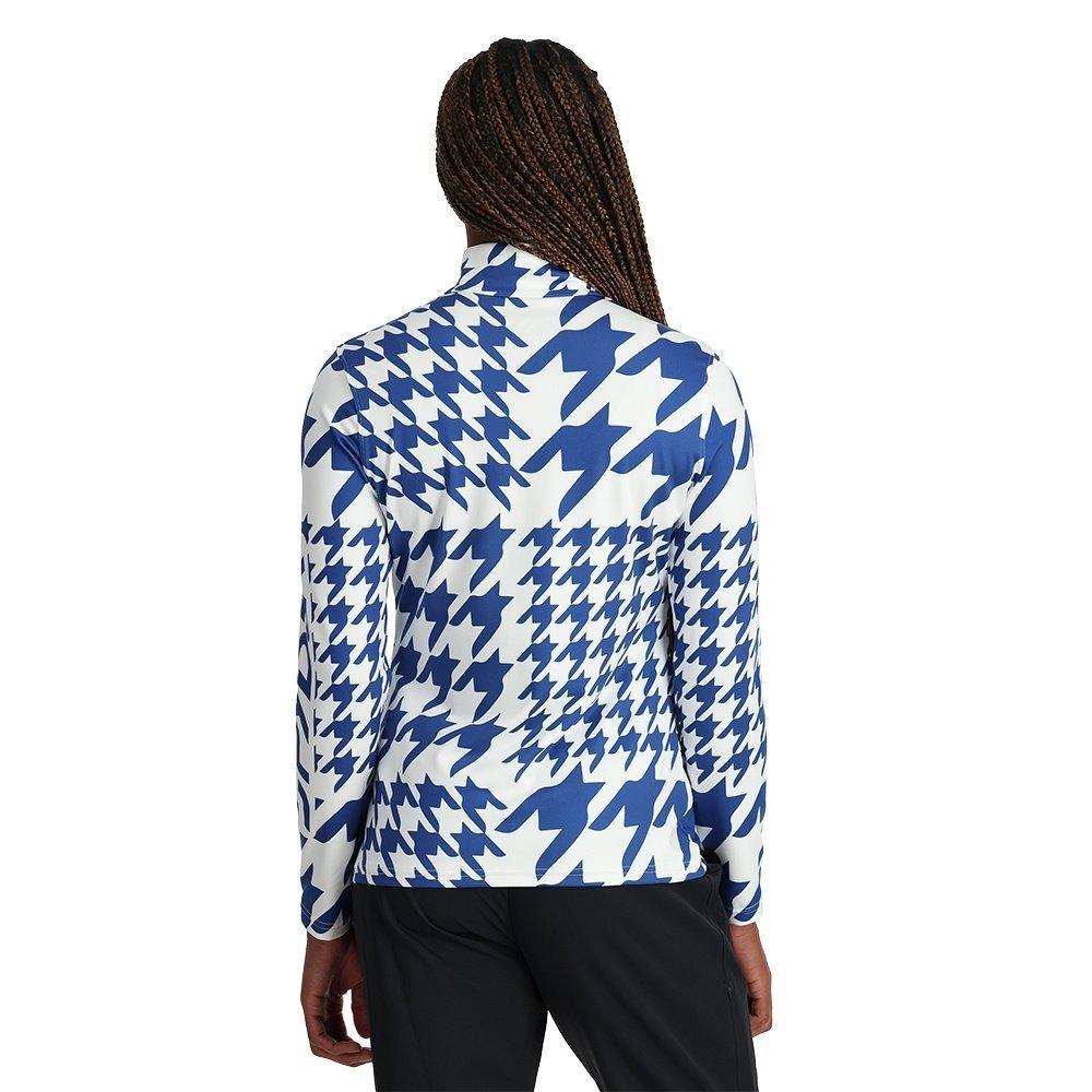 Spyder Houndstooth Half Zip Mid-Layer - Women's | Electric Blue