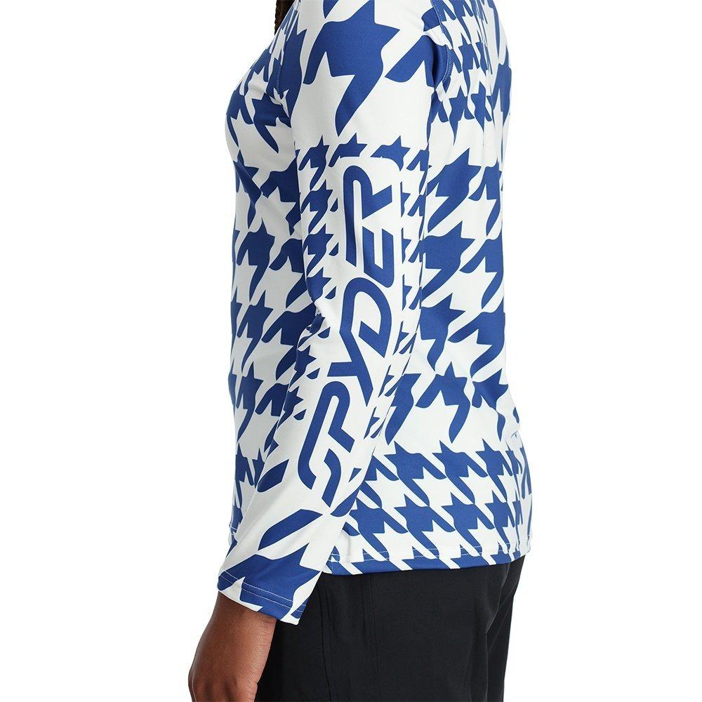 Spyder Houndstooth Half Zip Mid-Layer - Women's | Electric Blue