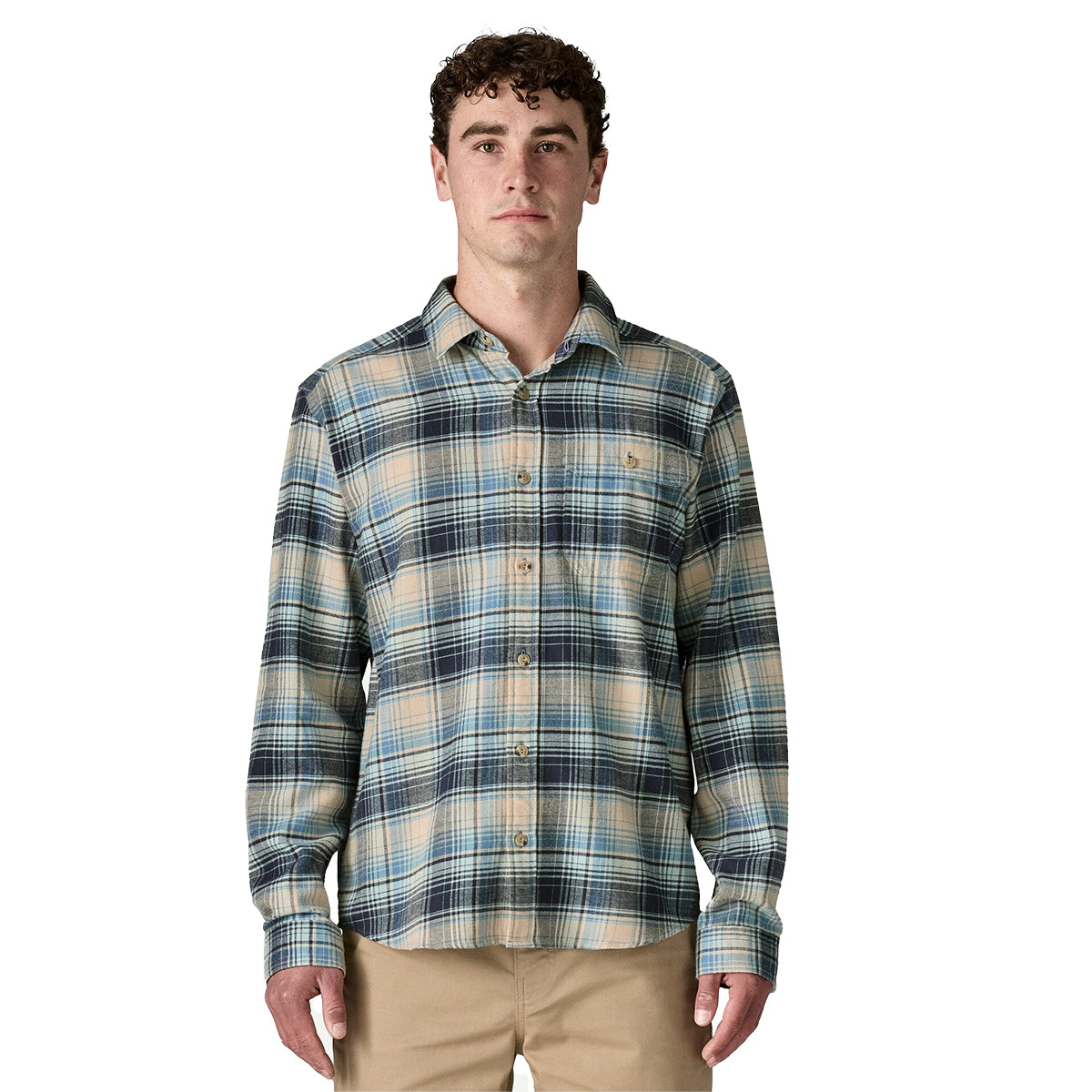Patagonia Long-Sleeve Cotton in Conversion Fjord Flannel Shirt - Men's | Foggy: Virtually Blue
