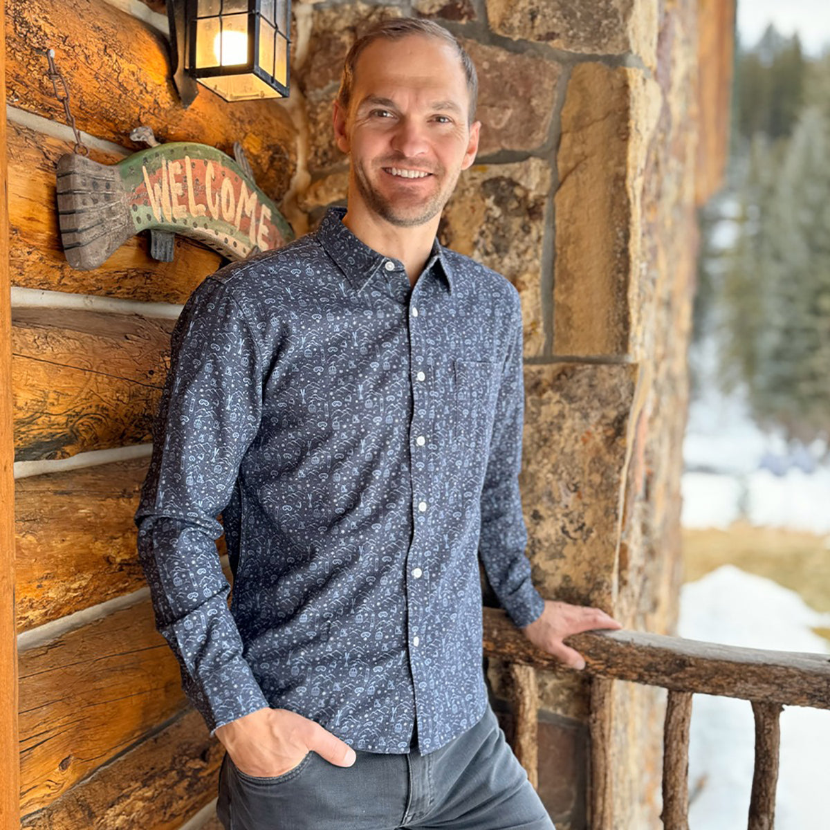 Jack and Sage Ice Dream Flannel Shirt - Men's | Night Sky Navy