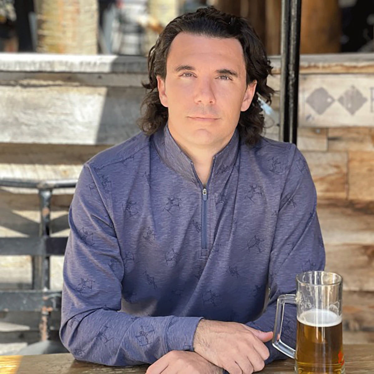 Jack and Sage Spread Eagle Performance Tek 1/4-Zip - Men's | Atlantic Navy