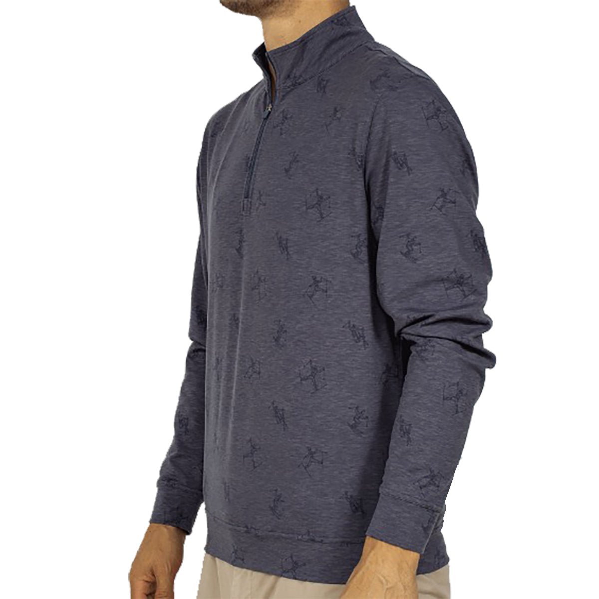 Jack and Sage Spread Eagle Performance Tek 1/4-Zip - Men's | Atlantic Navy