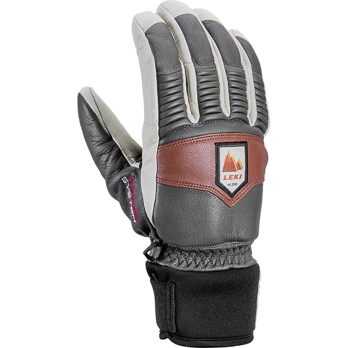 LEKI Patrol 3D Glove - Men's | Graphite/White/Maroon