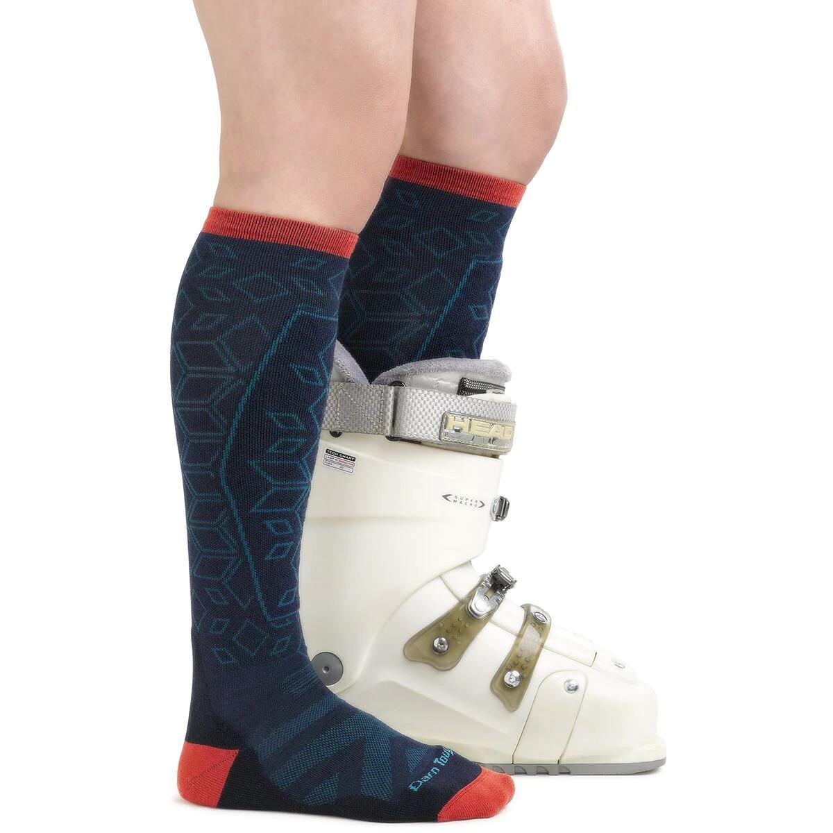 Darn Tough Traverse OTC Lightweight Cushion Padded Shin Sock - Women's | Aqua