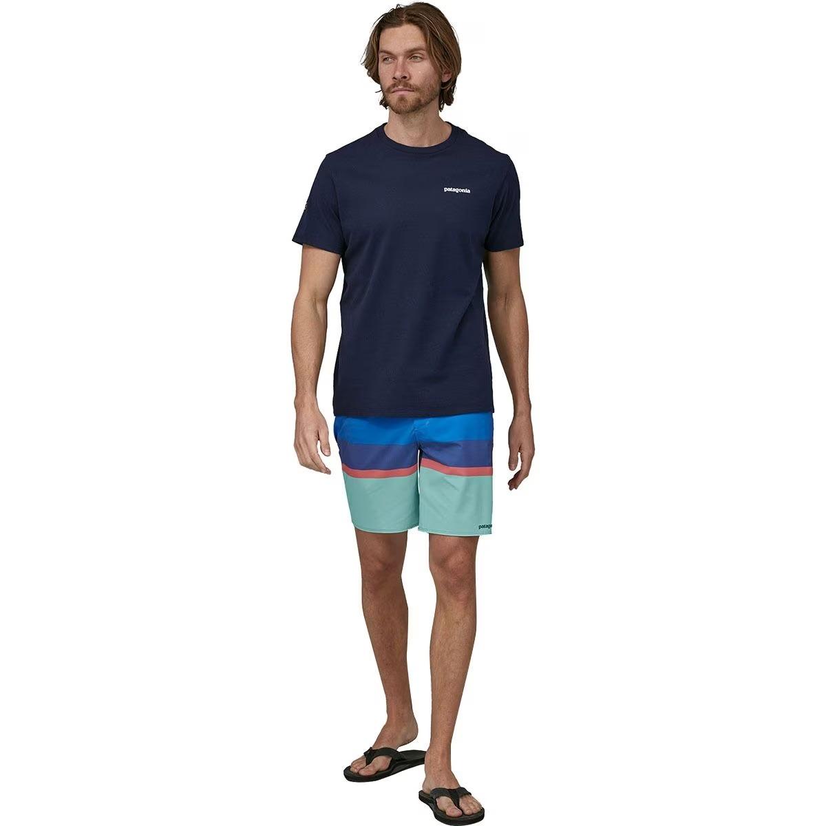 Patagonia Stretch Hydropeak 18in Boardshort - Men's | Topa Stripe: Early Teal