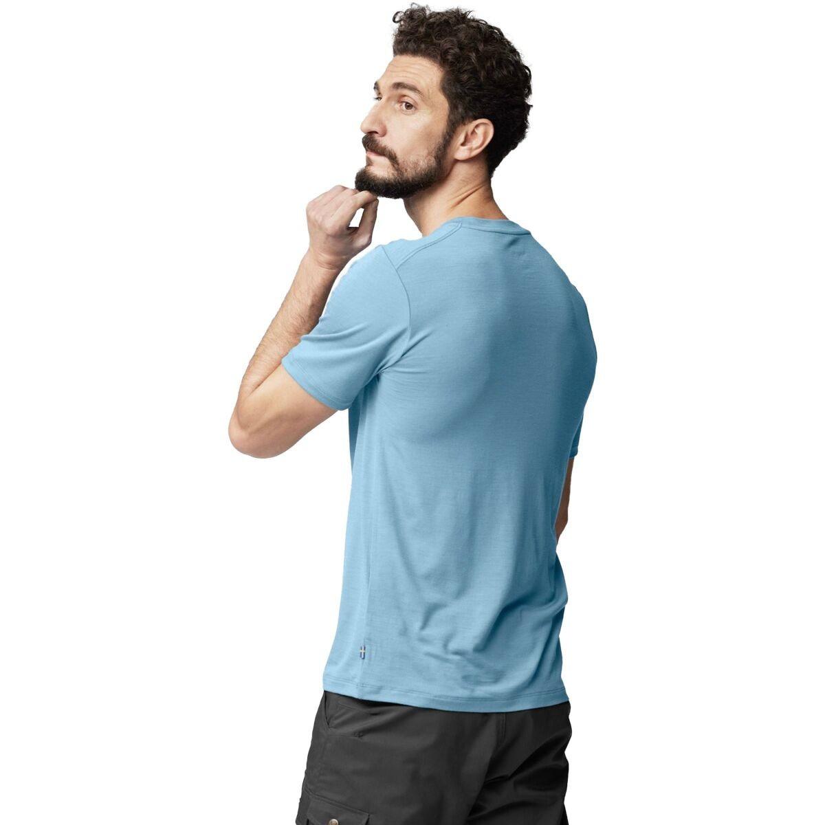 Fjallraven Abisko Wool Logo Short-Sleeve T-Shirt - Men's | Dawn Blue