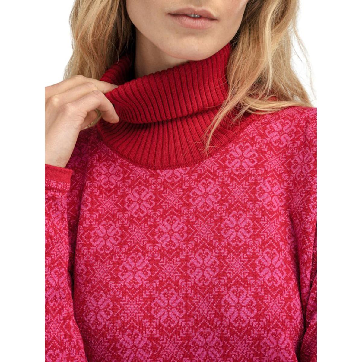 Dale of Norway Firda Sweater - Women's | Raspberry Allium Red