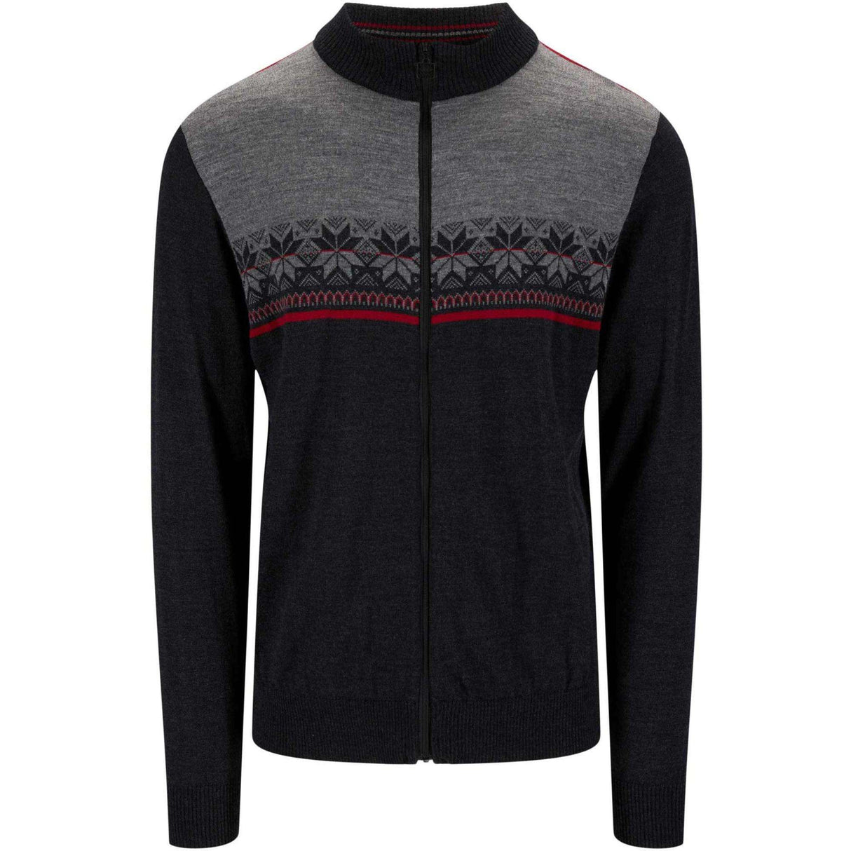 Dale of Norway Liberg Sweater Jacket - Men's | Dark Charcoal Smoke Redrose