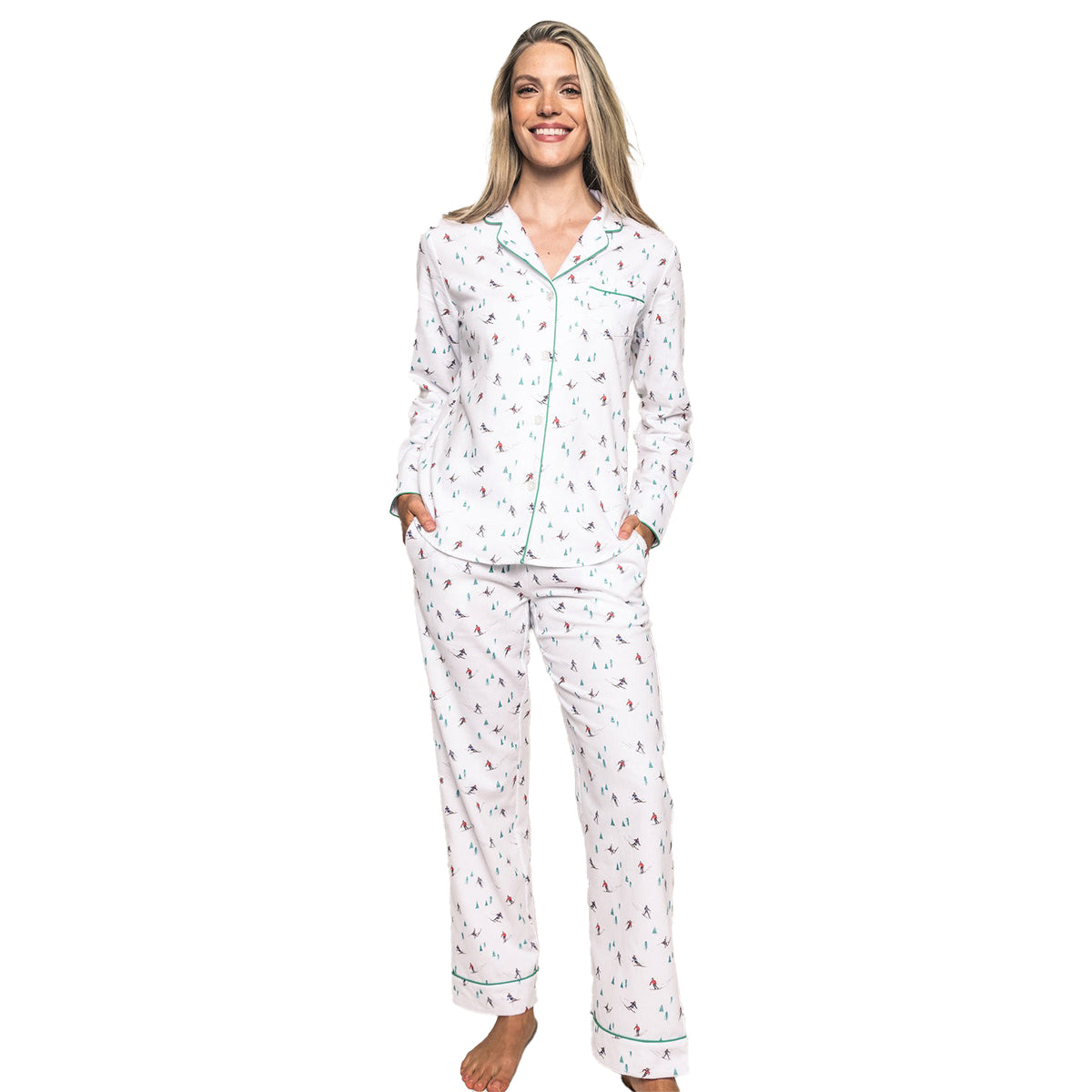 Petite Plume Après Ski Pajama Set - Women's | White
