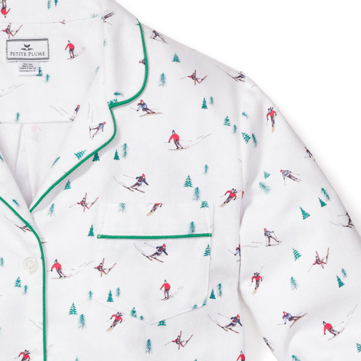 Petite Plume Après Ski Pajama Set - Women's | White