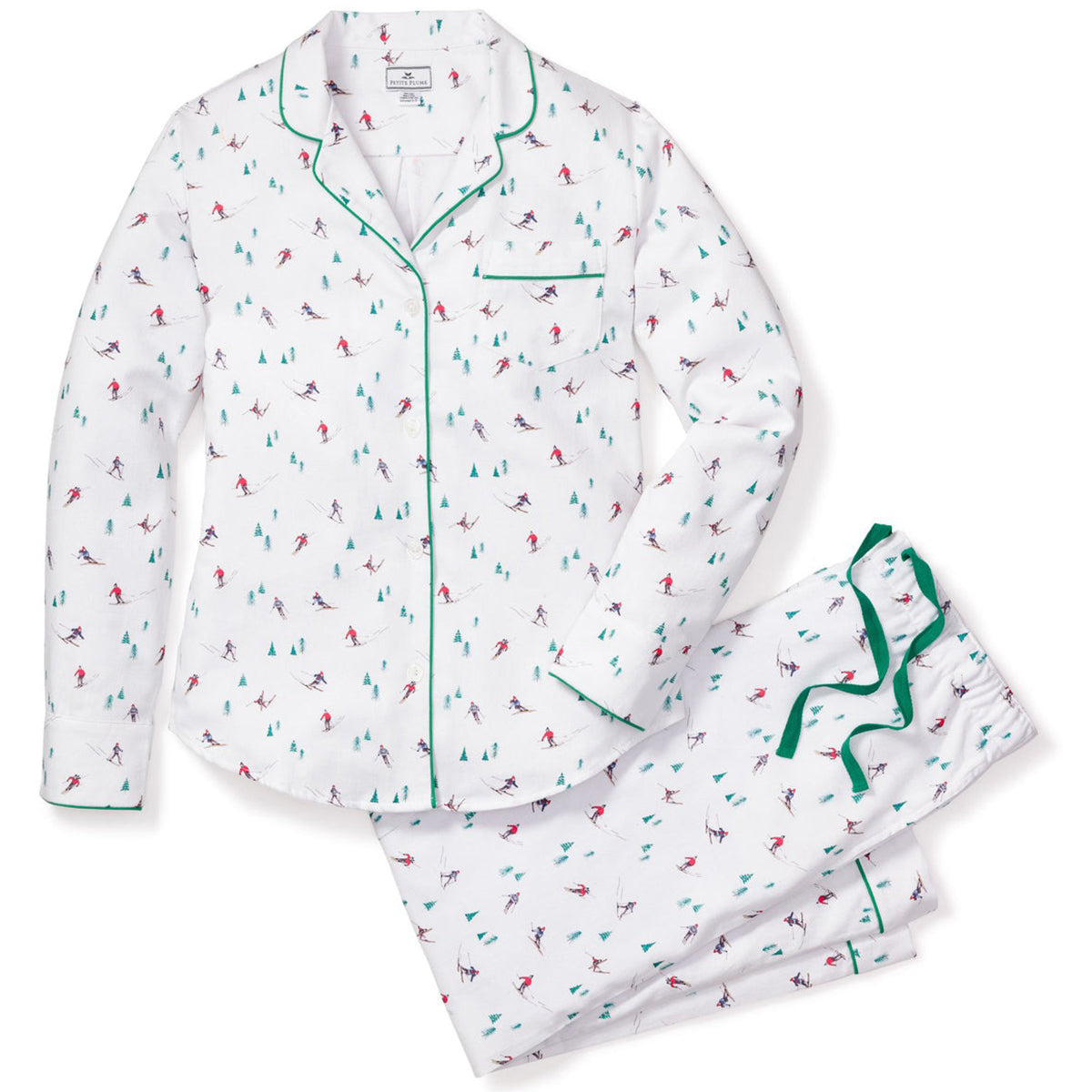 Petite Plume Après Ski Pajama Set - Women's | White