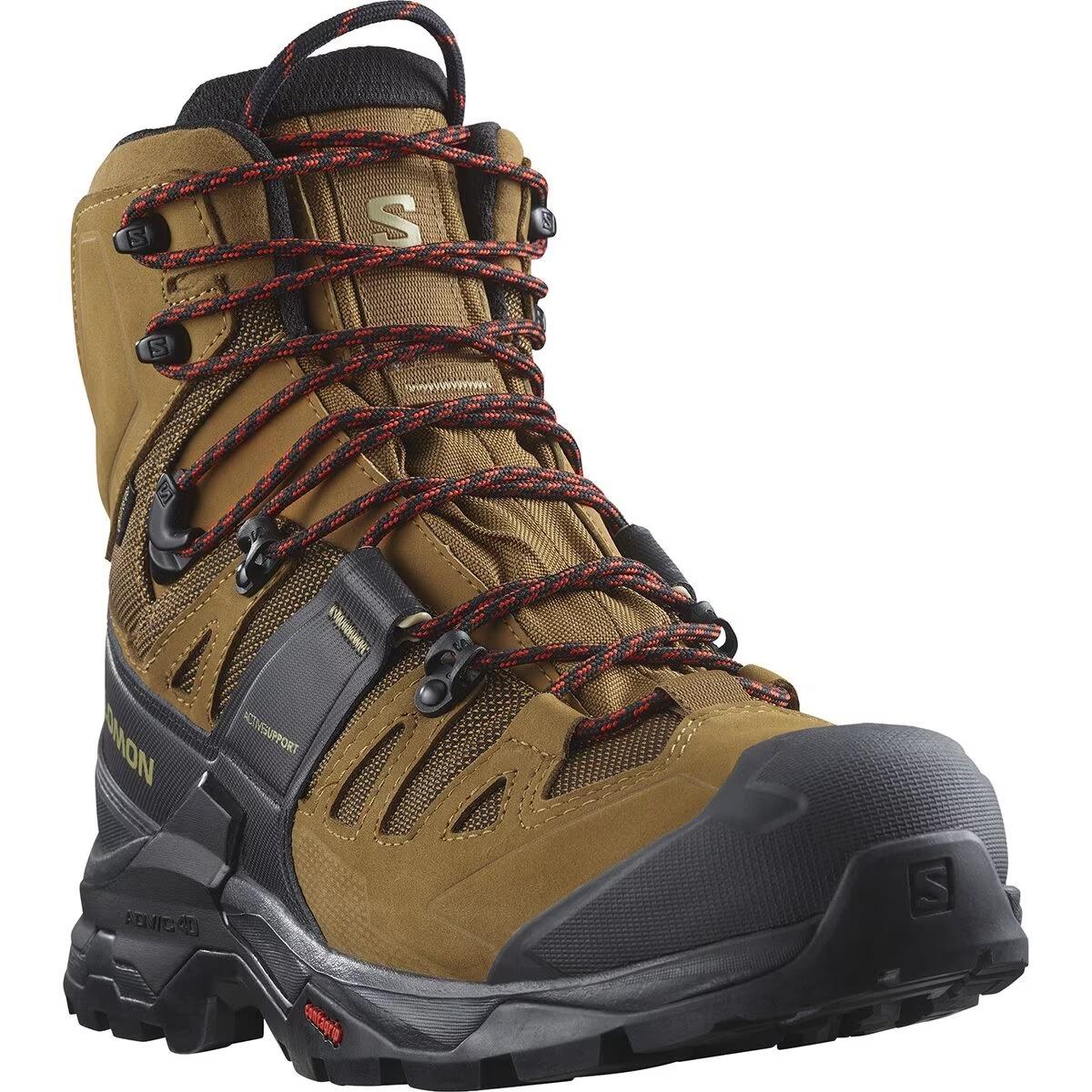 Salomon Quest 4 GTX Backpacking Boot Mens | Rubber Black Fiery Red