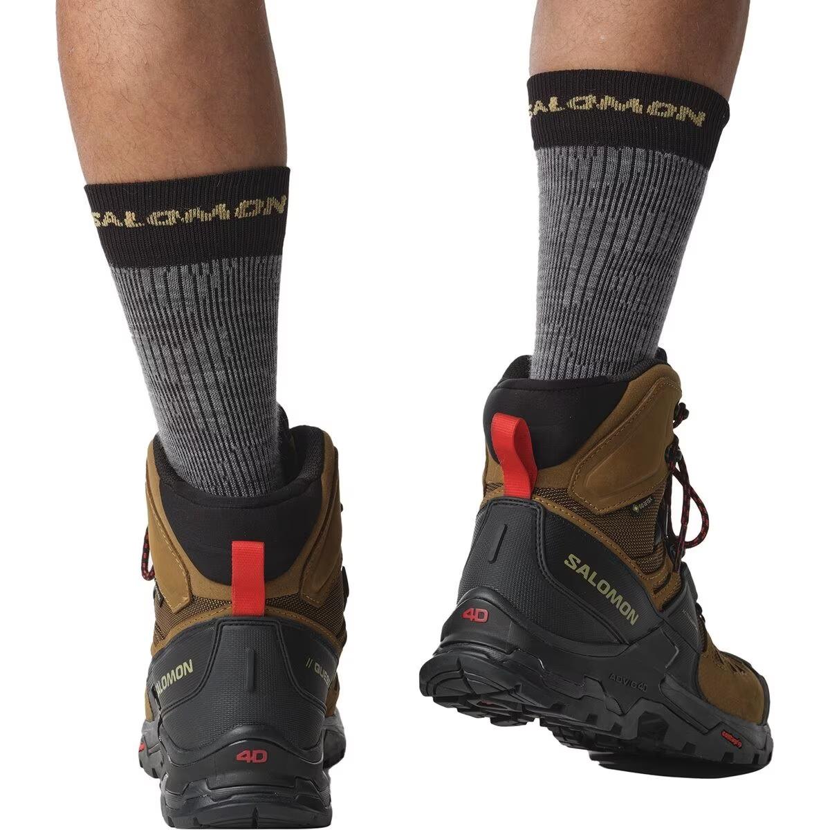 Salomon Quest 4 GTX Backpacking Boot Mens | Rubber Black Fiery Red